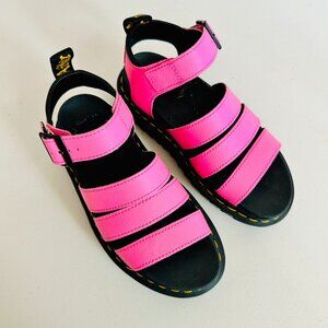 NEW DR. MARTENS BLAIRE QUAD PLATFORM STRAPPY BARBIECORE PINK SANDALS